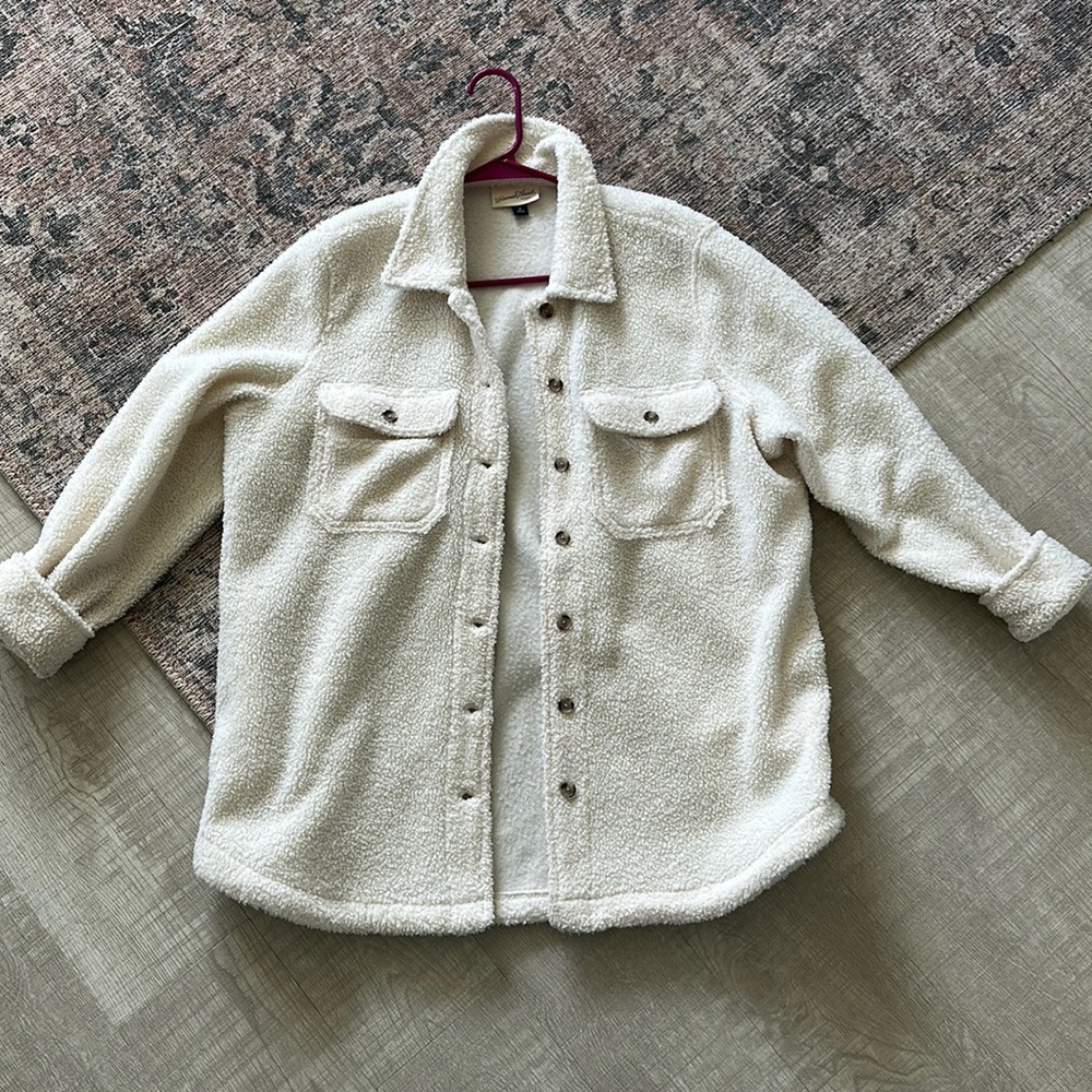 Oversized Sherpa shacket